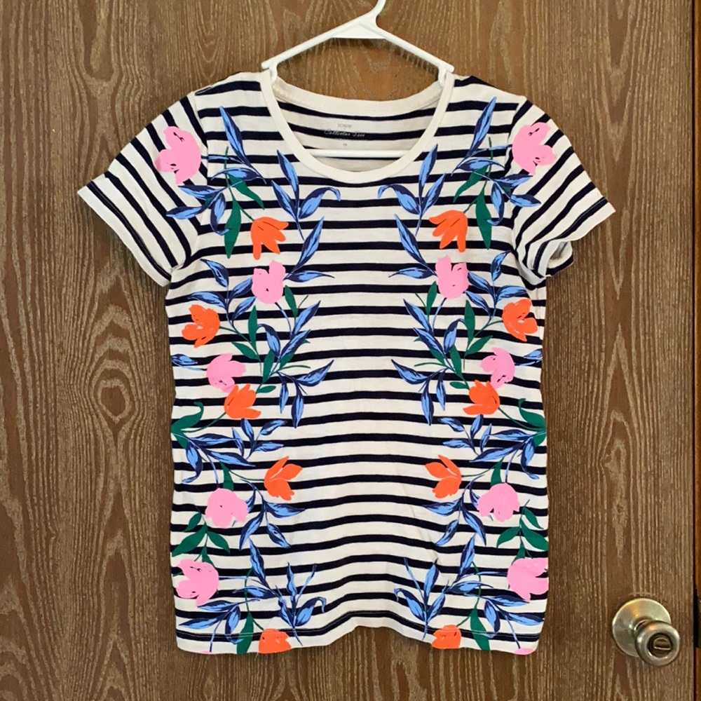 J Crew Floral Tee